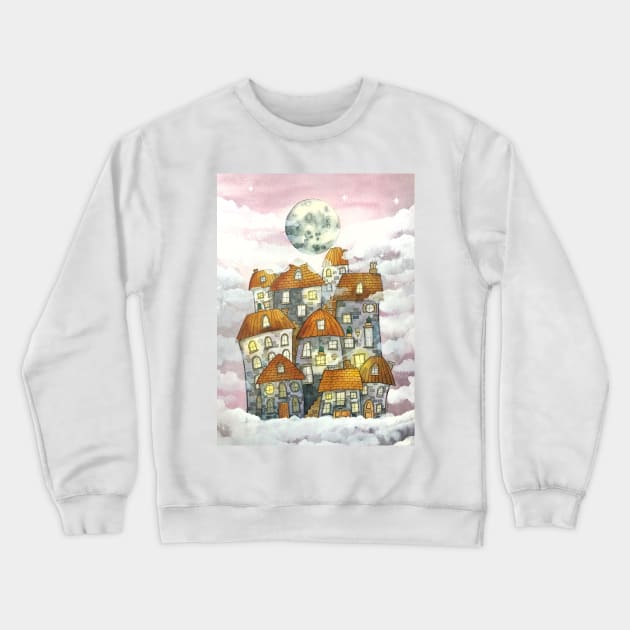 Moonlight Heaven Crewneck Sweatshirt by amyliafaizalart